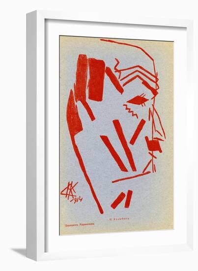 Portrait of Filippo Tommaso Marinetti, 1914-Nikolai Ivanovich Kulbin-Framed Giclee Print