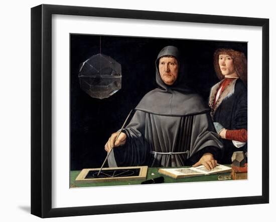 Portrait of Fra Luca Pacioli by Jacopo De Barbari-null-Framed Giclee Print