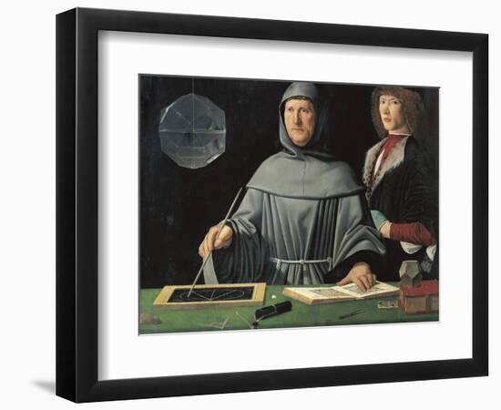 Portrait of Fra Luca Pacioli with a Pupil-Jacopo de'Barbari-Framed Premium Giclee Print