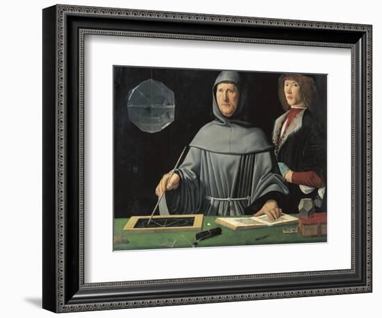 Portrait of Fra Luca Pacioli with a Pupil-Jacopo de'Barbari-Framed Premium Giclee Print