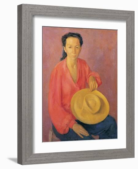 Portrait of Franca-Cavalli Emanuele-Framed Giclee Print