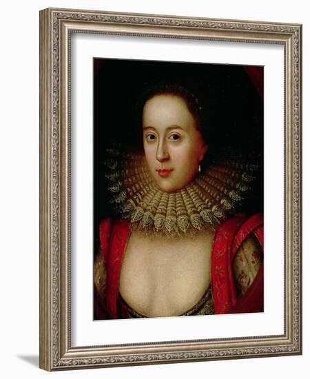 Portrait of Frances Howard (1590-1632) Countess of Somerset, circa 1615-William Larkin-Framed Giclee Print