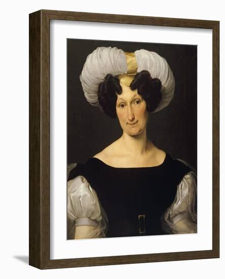 Portrait of Frances Majnoni D'Intignano Dell'Acquafredda-Francesco Hayez-Framed Giclee Print