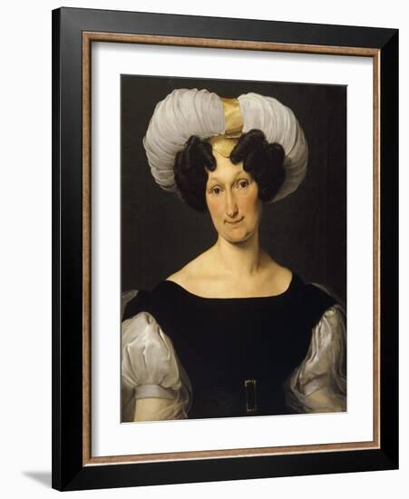 Portrait of Frances Majnoni D'Intignano Dell'Acquafredda-Francesco Hayez-Framed Giclee Print
