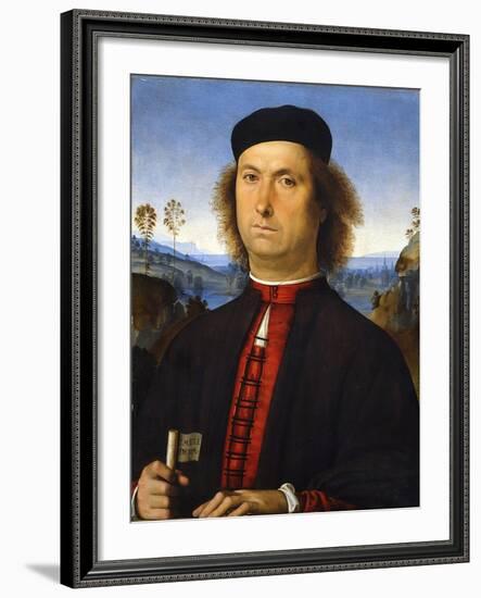 Portrait of Francesco Delle Opere, 1494-Perugino-Framed Giclee Print