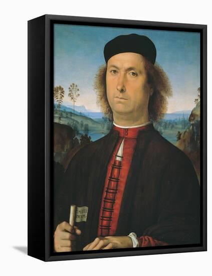 Portrait of Francesco delle Opere-Pietro Perugino-Framed Premier Image Canvas