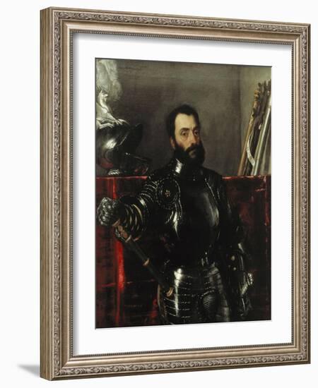 Portrait of Francesco Maria Della Rovere, Duke of Urbino-Titian (Tiziano Vecelli)-Framed Giclee Print