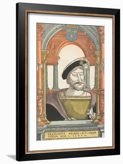 Portrait of Francis I (1494-154), King of France, Duke of Brittany, Count of Provence, 1539-Pieter Coecke Van Aelst the Elder-Framed Giclee Print