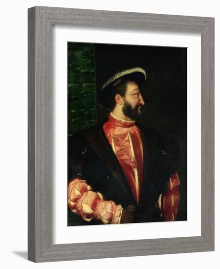 Portrait of Francis I (1494-1547) 1538-Titian (Tiziano Vecelli)-Framed Giclee Print