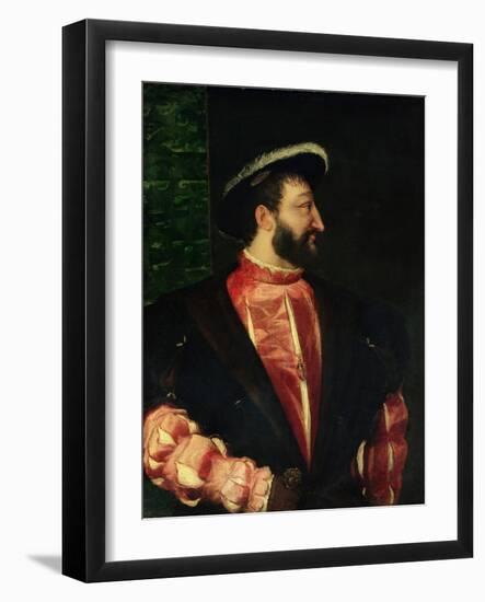 Portrait of Francis I (1494-1547) 1538-Titian (Tiziano Vecelli)-Framed Giclee Print