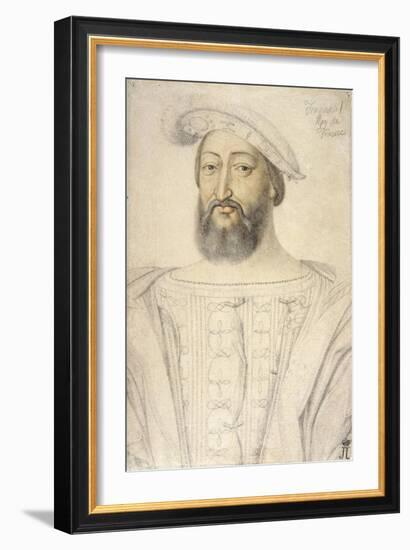 Portrait of Francis I (1494-1547), King of France Par Clouet, Jean (C. 1485-1541). Black Chalk and-Jean Clouet-Framed Giclee Print