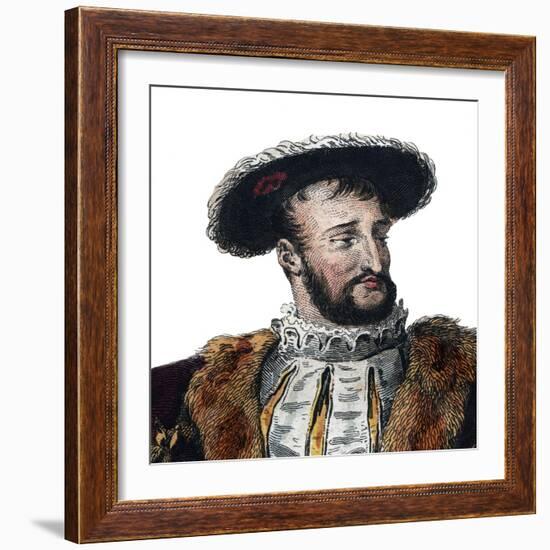 Portrait of Francis I of France (1494-1537), King of France-French School-Framed Giclee Print
