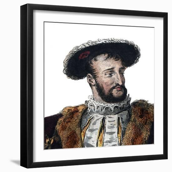 Portrait of Francis I of France (1494-1537), King of France-French School-Framed Giclee Print