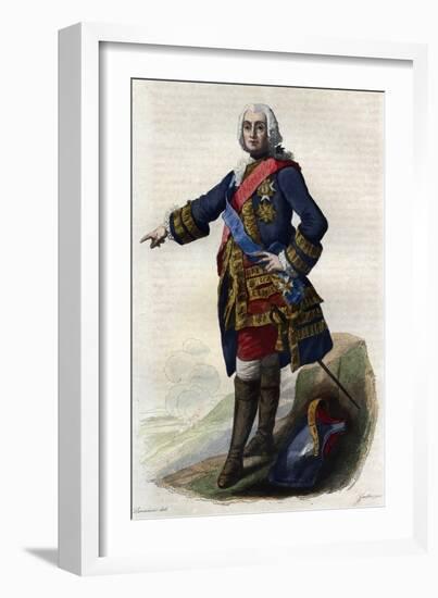 Portrait of Francois de Chevert (1695-1769), French general-French School-Framed Giclee Print