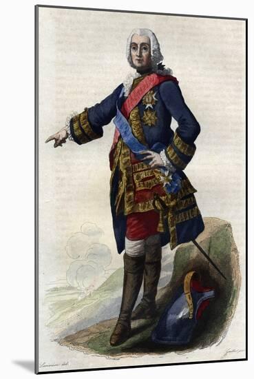 Portrait of Francois de Chevert (1695-1769), French general-French School-Mounted Giclee Print