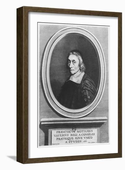 Portrait of François De La Mothe Le Vayer-Robert Nanteuil-Framed Giclee Print