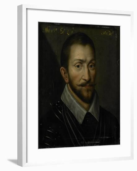 Portrait of Francois De La Noue, Seigneur De Teligny, Surnamed Bras De Fer and Le Bayard Huguenot-null-Framed Art Print