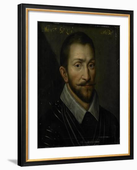 Portrait of Francois De La Noue, Seigneur De Teligny, Surnamed Bras De Fer and Le Bayard Huguenot-null-Framed Art Print