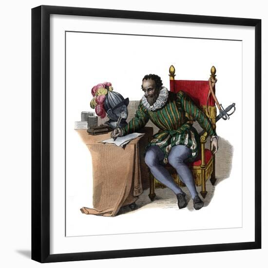 Portrait of Francois de Malherbe (1555-1628), French poet, critic, and translator-French School-Framed Giclee Print