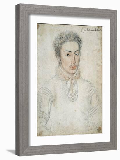 Portrait of Francois De Vendome - by Francois Clouet-null-Framed Giclee Print