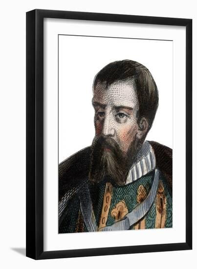 Portrait of Francois I de Lorraine, Duke of Guise, Duke of Aumale, French soldier and politician-French School-Framed Giclee Print