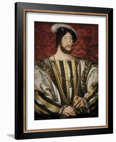 Portrait of François I, King of France-Jean Clouet-Framed Art Print