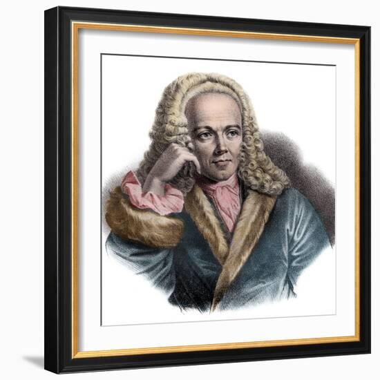 Portrait of Francois Quesnay (1694-1774) French physician and economist-French School-Framed Giclee Print