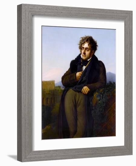 Portrait of François-René, Vicomte De Chateaubriand (1768-184)-Anne-Louis Girodet de Roussy-Trioson-Framed Giclee Print