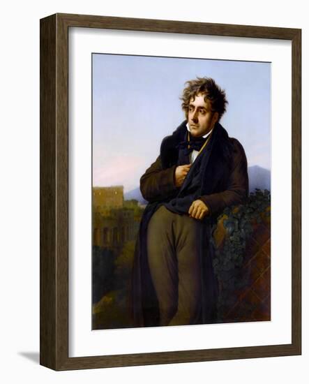 Portrait of François-René, Vicomte De Chateaubriand (1768-184)-Anne-Louis Girodet de Roussy-Trioson-Framed Giclee Print