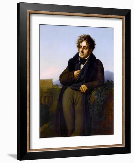 Portrait of François-René, Vicomte De Chateaubriand (1768-184)-Anne-Louis Girodet de Roussy-Trioson-Framed Giclee Print