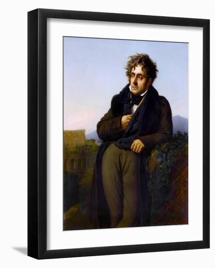 Portrait of François-René, Vicomte De Chateaubriand (1768-184)-Anne-Louis Girodet de Roussy-Trioson-Framed Giclee Print