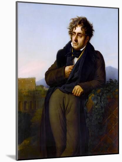 Portrait of François-René, Vicomte De Chateaubriand (1768-184)-Anne-Louis Girodet de Roussy-Trioson-Mounted Giclee Print