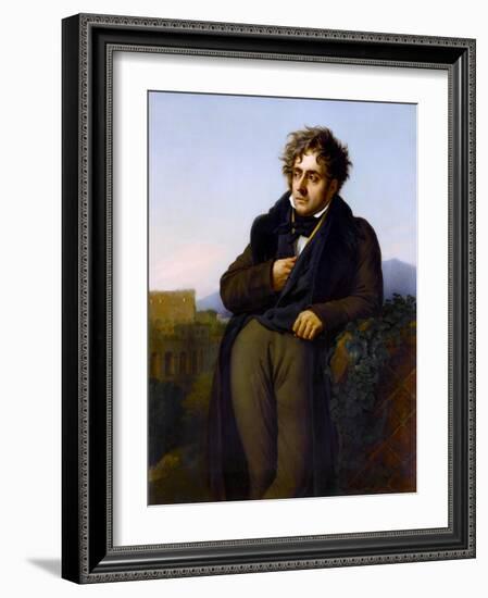 Portrait of François-René, Vicomte De Chateaubriand (1768-184)-Anne-Louis Girodet de Roussy-Trioson-Framed Giclee Print