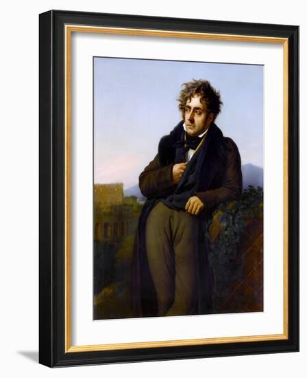 Portrait of François-René, Vicomte De Chateaubriand (1768-184)-Anne-Louis Girodet de Roussy-Trioson-Framed Giclee Print