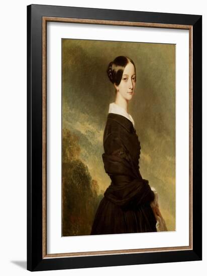 Portrait of Francoise Caroline De Bourbon Bragance, Princess of Joinville (1824-1898) Painting by X-Franz Xaver Winterhalter-Framed Giclee Print