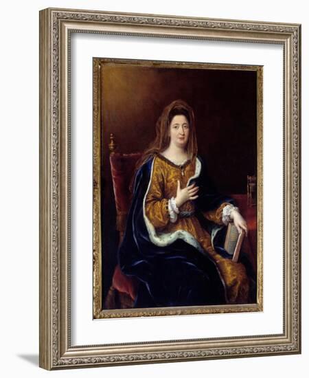 Portrait of Francoise D'aubigne, Marquise (Madame) De Maintenon (1635 - 1719), Mistress of Louis XI-Pierre Mignard-Framed Giclee Print