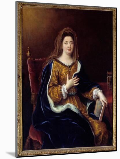 Portrait of Francoise D'aubigne, Marquise (Madame) De Maintenon (1635 - 1719), Mistress of Louis XI-Pierre Mignard-Mounted Giclee Print