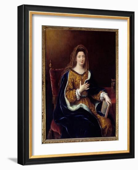 Portrait of Francoise D'aubigne, Marquise (Madame) De Maintenon (1635 - 1719), Mistress of Louis XI-Pierre Mignard-Framed Giclee Print