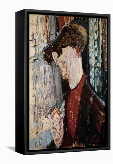 Portrait of Frank Burty Haviland, 1914 (Oil on Cardboard)-Amedeo Modigliani-Framed Premier Image Canvas