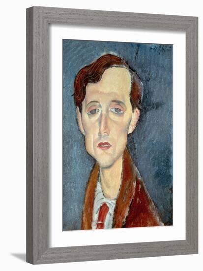 Portrait of Franz Hellens, 1919-Amedeo Modigliani-Framed Giclee Print