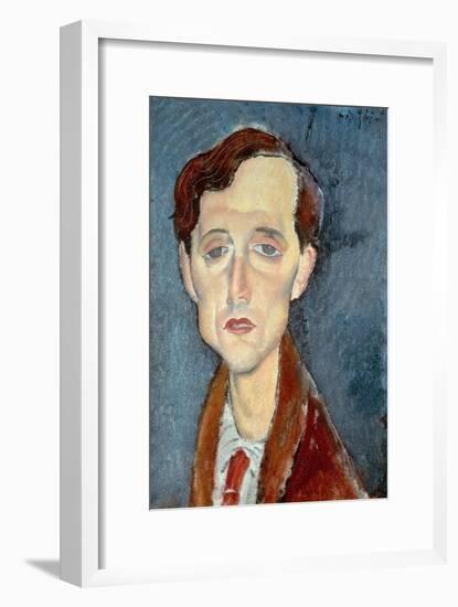 Portrait of Franz Hellens, 1919-Amedeo Modigliani-Framed Giclee Print