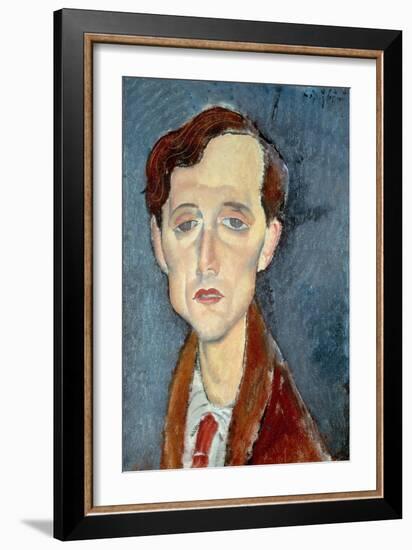 Portrait of Franz Hellens, 1919-Amedeo Modigliani-Framed Giclee Print