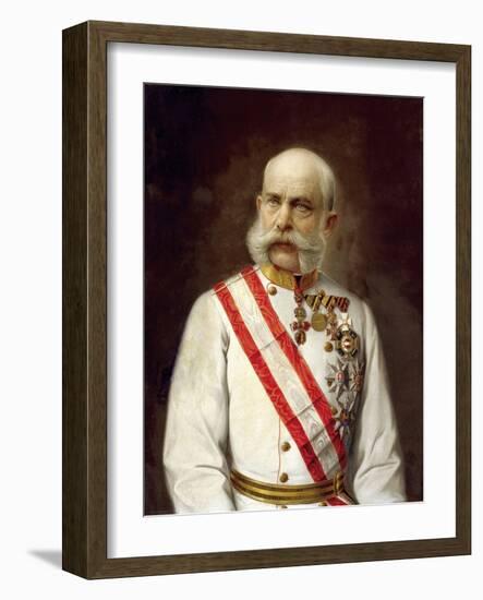 Portrait of Franz Joseph I of Austria - Anonymous. Oil on Canvas, C. 1910. Private Collection-Anonymous Anonymous-Framed Giclee Print