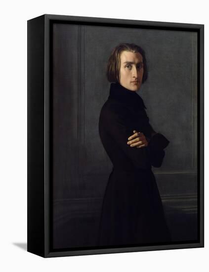 Portrait of Franz Liszt 1839-Henri Lehmann-Framed Premier Image Canvas