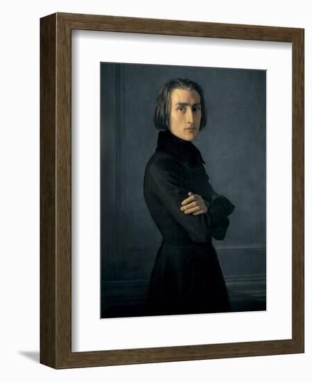 Portrait of Franz Liszt-Henri Lehmann-Framed Premium Giclee Print