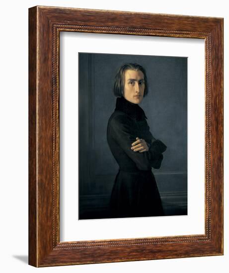 Portrait of Franz Liszt-Henri Lehmann-Framed Premium Giclee Print