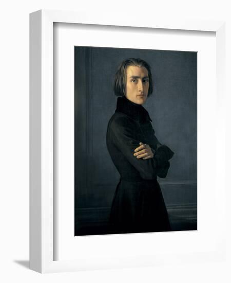 Portrait of Franz Liszt-Henri Lehmann-Framed Premium Giclee Print