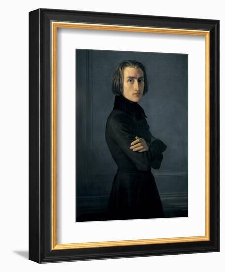 Portrait of Franz Liszt-Henri Lehmann-Framed Premium Giclee Print