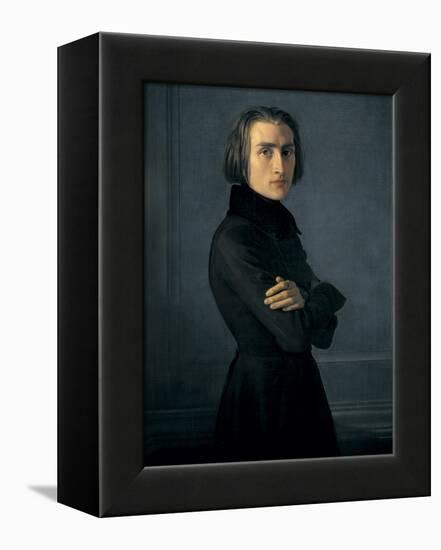 Portrait of Franz Liszt-Henri Lehmann-Framed Stretched Canvas