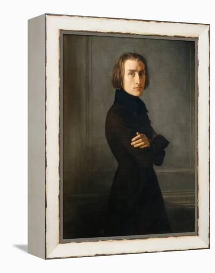 Portrait of Franz Liszt-Henri Lehmann-Framed Premier Image Canvas